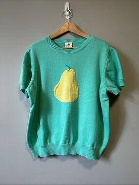 St John’s Bay Coastal Cotton Blend Knit Short Sleeve Sweater